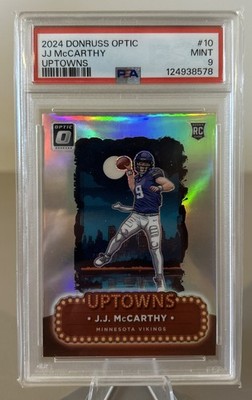 JJ McCarthy 2024 Panini Donruss Optic Uptown Rookie PSA 9 #10