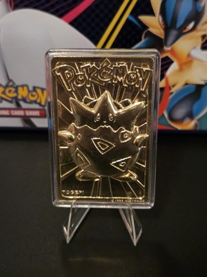 1999 Burger King Pokémon 23K Gold Plated Togepi Card   Vintage Promo   With Case