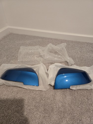 2018 Bmw M2 F87 Genuine Mirror Caps Long Beach Blue - Picture 1 of 6