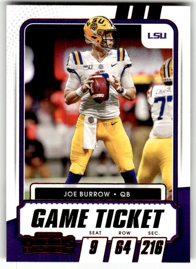 2021 Panini Contenders Draft Picks Joe Burrow Red #18