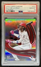 2024 Topps Chrome Elly De La Cruz Strokes RC Rookie #S-22 Reds PSA 10 GEM MINT