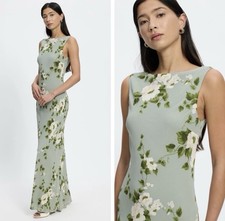 Reformation Prescott Floral Mermaid Dress in Greenery Size XS -NEW