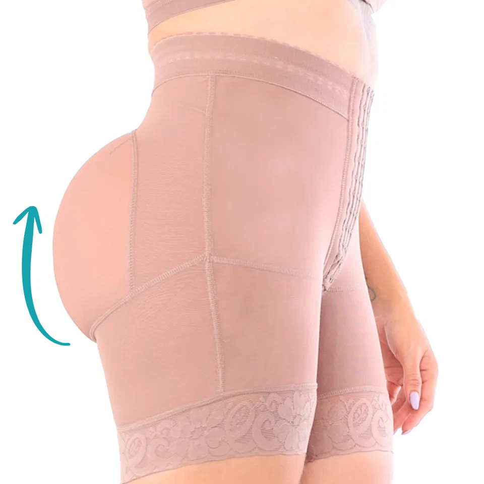 Faja Shorts Levanta Gluteos Colombiano Control Abdominal short reloj de arena M - Image 2 of 4