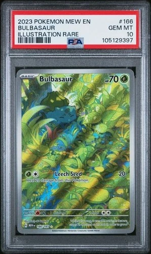 Bulbasaur 166/165 PSA 10 Pokemon SV: 151 Illustration Rare