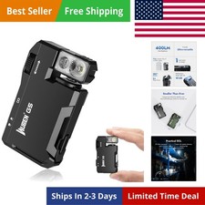 G5 Rechargeable EDC Flashlight, 400 Lumens Dual Light Sources Mini Flashlight...