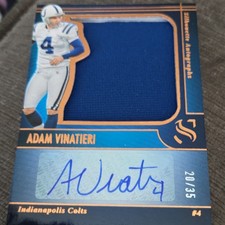 Panini Silhouette 2025 Adam Vinatieri Autograph Patch /35 Colts NFL Football
