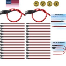 8 Pack 14 Awg SAE Connectors Cable 1 Feet SAE Extension Cable Compatible with...
