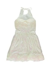 RUBY ROX Womens Fit + Flare Short Dress White Sleeveless Cocktail Juniors 5