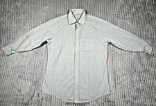 Brooks Brothers Regent Non-Iron Dress Shirt Men's 16.5 Light Blue Plaid Preppy