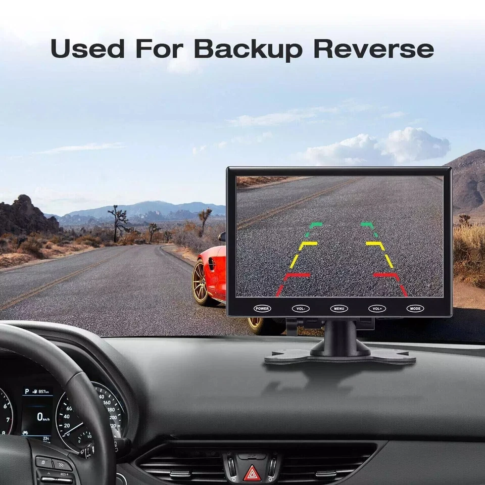 7-Zoll-Monitor-Display tragbarer Sicherheitsmonitor LCD-Bildschirm mit VGA-HDMI - Bild 2 von 4