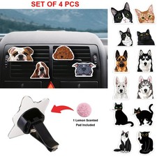 Set of 4 Car Air Freshener Vent Clips Clamp Fragrance Aroma Scent Diffuser Decor