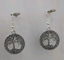 Tree of Life Boho Drop Earrings Pagan Handmade Jewellery witchy gift UK