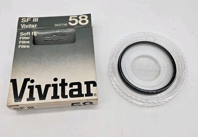 Vivitar Soft Focus 58mm Lens Filter SF III Japan Vintage #0537746 Case & Box