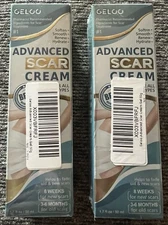 Two (2) Advanced Scar Cream Gel 1.7oz Scar Removal Treatments Exp 05/26
