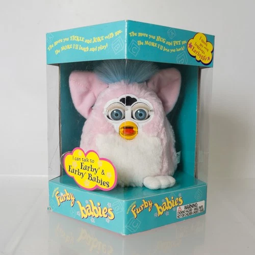 Tiger Electronics - Pastel Pink & Blue (Blue Eyes) FURBY BABIES *NM BOX*