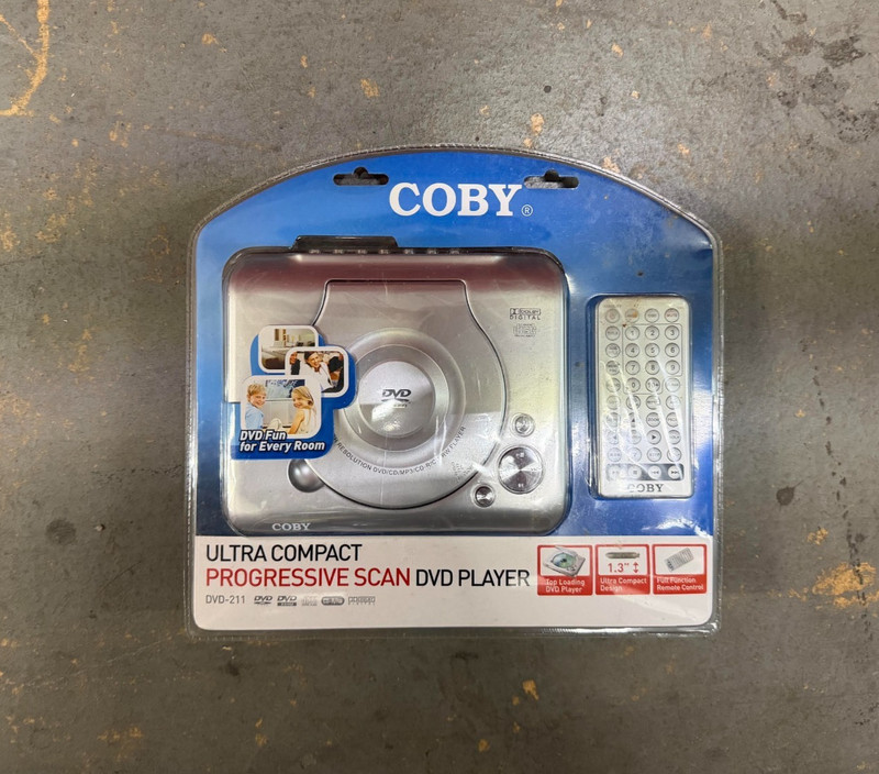 Coby DVD-211 Ultra Compact Progressive Scan DVD Player NIB