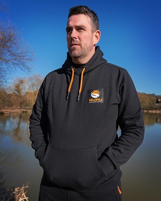 Guru Patch Hoodie Black Fishing Clothing UK