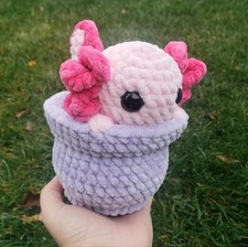 Axolotl Axolatte Plush Crochet Handamade Plushie Amigurumi Stuffed Toy