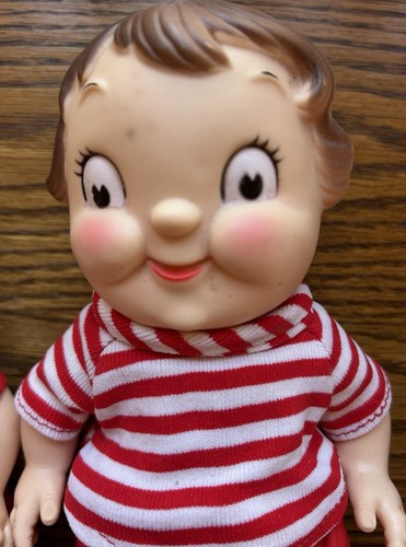 Vtg Campbell's Soup Kids Twin Plastic Doll Set 10" 1970s Original Clothes - Bild 3 von 10