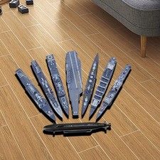 4D 8x Zusammengebautes Kriegsschiffmodell Plastik DIY Montagesatz Spielzeug f&uuml;r