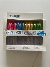 School Left and Right Handed Kids Scissors, 5" Blunt, Pack of 12, Assorted