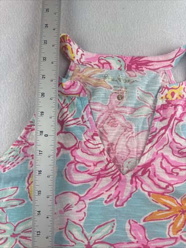Lily Pulitzer geblümtes Tanktop V-Ausschnitt Oberteil Damen Größe Small - Bild 6 von 7