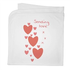 'Sending Love And Kisses' Cotton Baby Blanket / Shawl BY00042109 