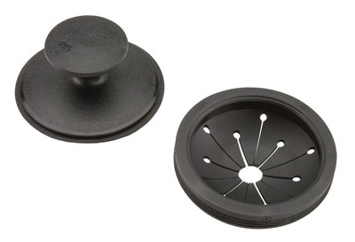 1025 EZ Mount Garbage Disposal Stopper And Splash Guard, Black
