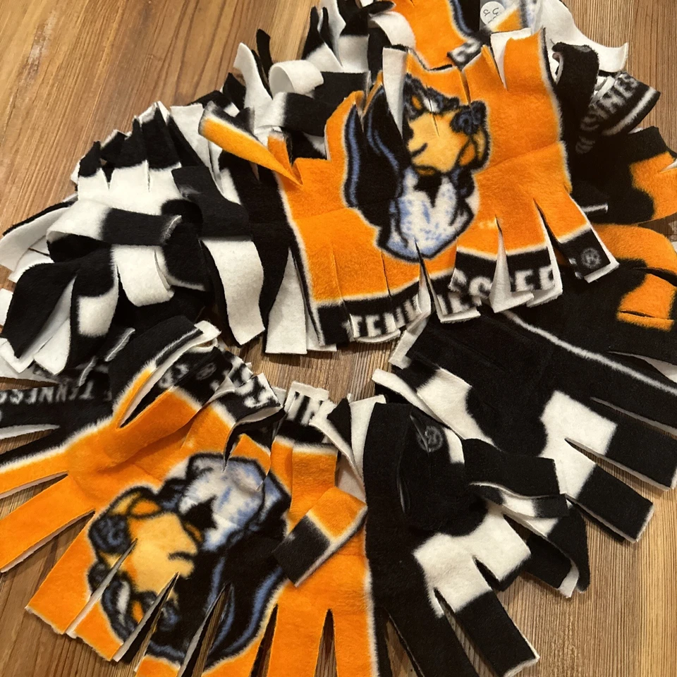 Зимний шарф ручной работы TN VOL Tennessee Volunteers черный оранжевый и серый (7) - Изображение 2 из 3