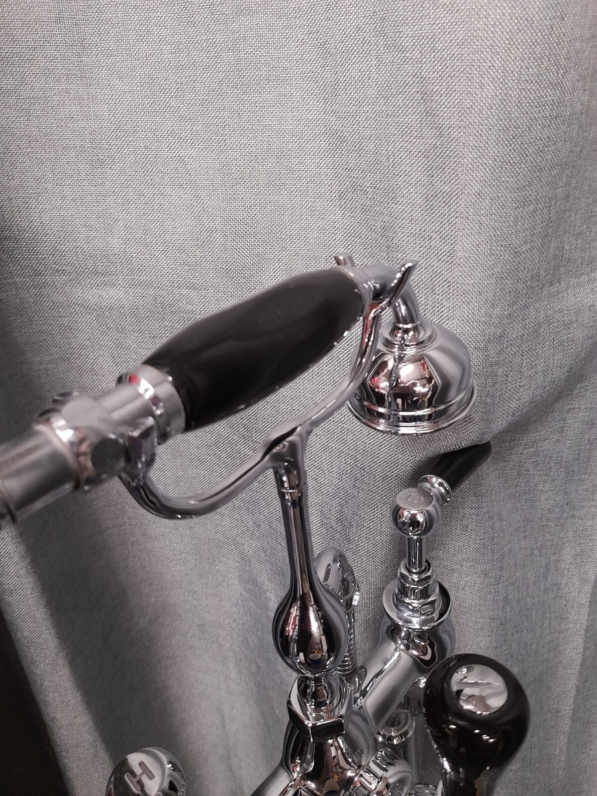 LEFROY BROOKS CHROME BATH SHOWER MIXER TAPS ON FREESTANDING LEGS