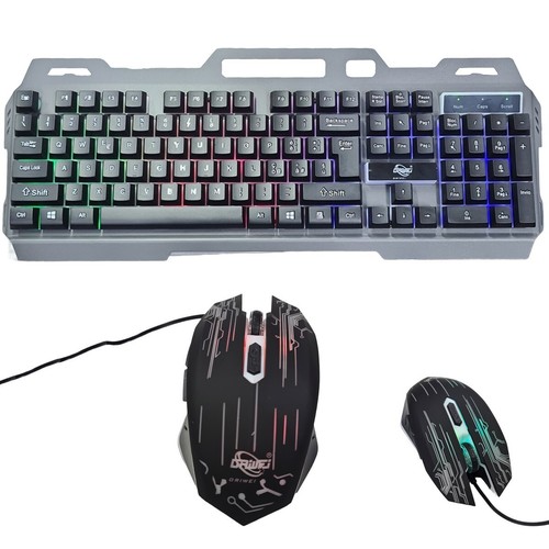 MOUSE TASTIERA DA GAMING MECCANICA USB RETROLLUMINATA LED RGB KEYBOARD LD-9309 - Afbeelding 1 van 2