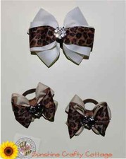 Leopard Hair Bow Set of 3