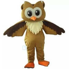 Brown Owl Mascot Costume Suit Party game Fancy Dress Parade Adults Cosplay 33
