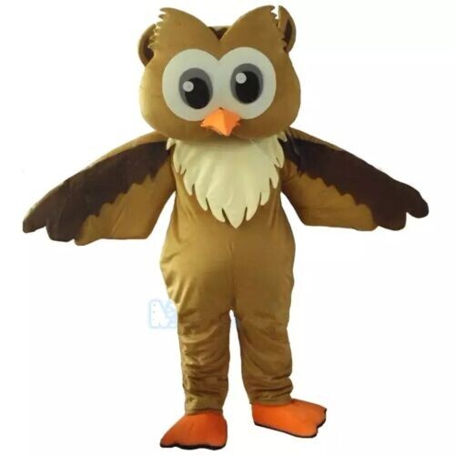 Brown Owl Mascot Costume Suit Party game Fancy Dress Parade Adults ...