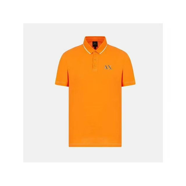 Мужское поло AX Armani Exchange из хлопка с логотипом Oriole Orange, XL