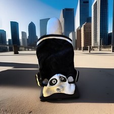 Hunde-Kostüm Fasching 🐼 Panda Hoodie Warmes Kuschel-weich Winter Gr. Ca. 36 Neu