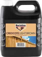 Bartoline Creocote Oil Based Timber Shed Fence Trellis Stain Light Brown 4 Litre