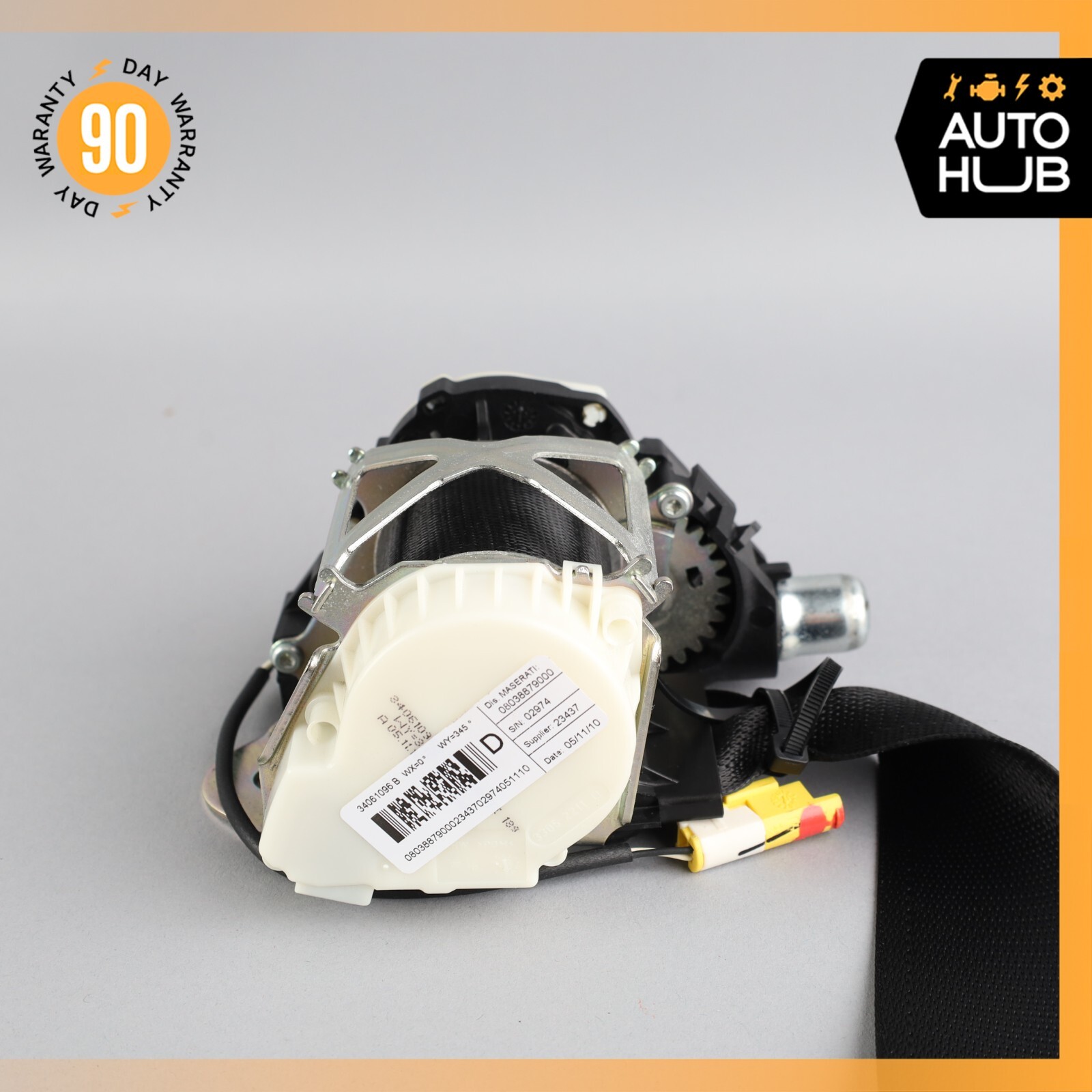 09-13 Maserati Quattroporte S M139 Front Right Side Seat Belt Black OEM 74k