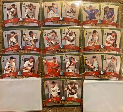 2022 Bowman Chrome Draft Blackjack Complete Set 10 Cards QTY