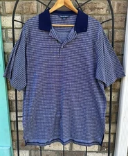 Polo Golf Ralph Lauren 100% Pima Cotton Golf Navy Pattern Polo Shirt Men Sz XL