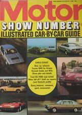 Motor magazine 19 October 1974 featuring Ford Escort RS road test, Car guide