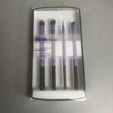 Real Techniques EYES Starter Set of 4 Makeup Brushes stage makeup tech purple