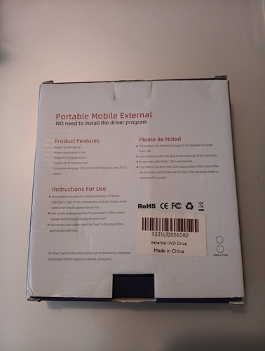 DVD ( R/RW ) Portable Mobile External - Afbeelding 6 van 8