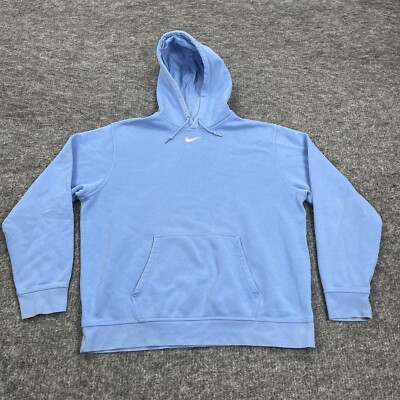 Nike Center Swoosh Hoodie Mens Extra Large Blue Pullover Sweater