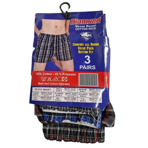 Lot de 12 boxers homme tissés, sous vêtement coton ample, S M L XL XXL - Photo 4/4