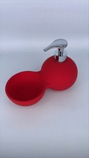 INDA 2pz DISPENSER EROGATORE SAPONE LIQUIDO appoggio Rosso Ceramica cm 23x13x16