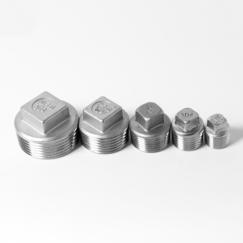 Solid Square Head Pipe Fittings 304 Stainless Steel Pipe Plug - 1/8 NPT ...