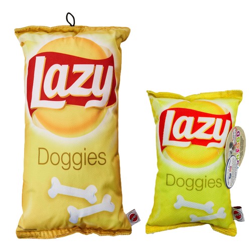 Spot Fun Food Lazy Doggie Crinkle Chips Dog Toy eBay