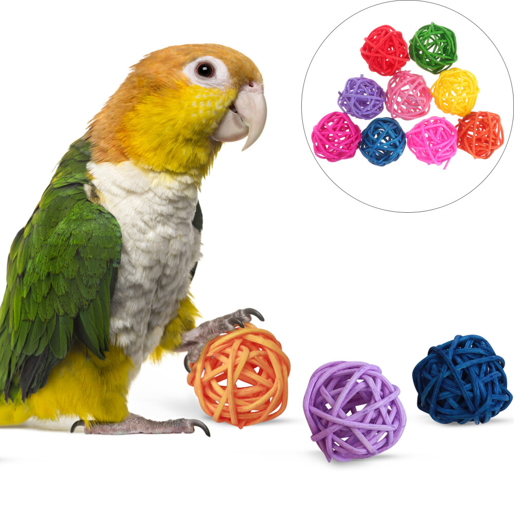 50PCS Rattan Balls Bird Toy Set Parakeet DIY Chewing Toys Pet Supplies