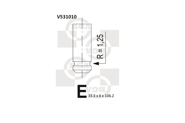 BGA V531010 Einlassventil FüR CitroËN, Fiat, Lancia, Peugeot-image